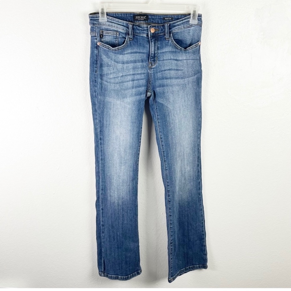 JUDY BLUE Distressed Boot Cut Jeans, Size 30